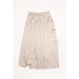 Valerie Stevens Champagne Satin Midi Skirt – Women’s Medium